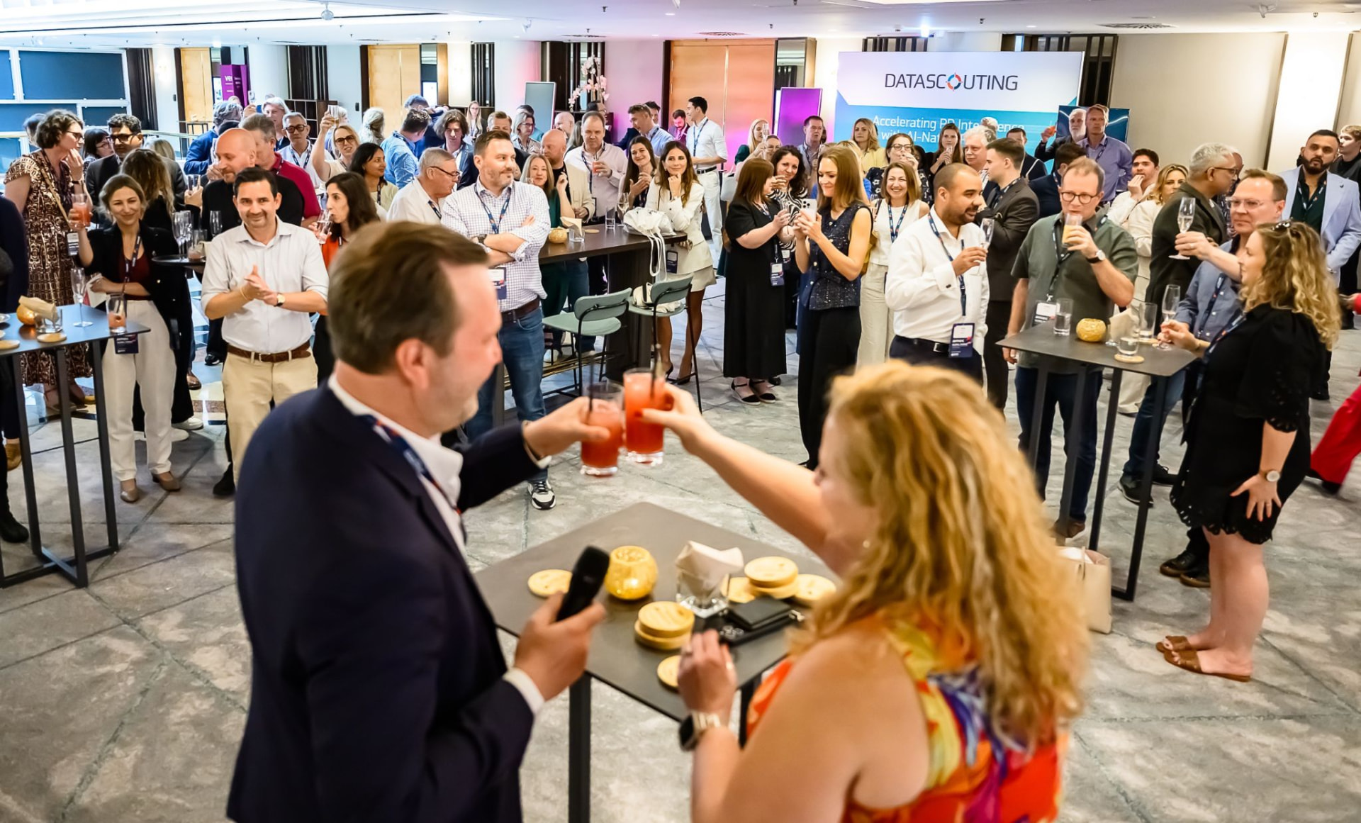 Community members celebrating and connecting at a live event